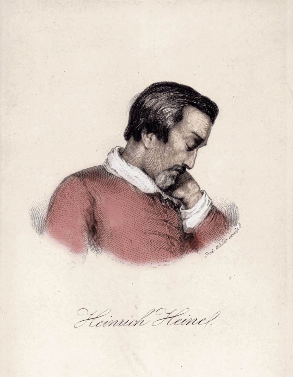 Retrato de Heinrich Heine (1797-1856), escritor alemão. de Unknown artist