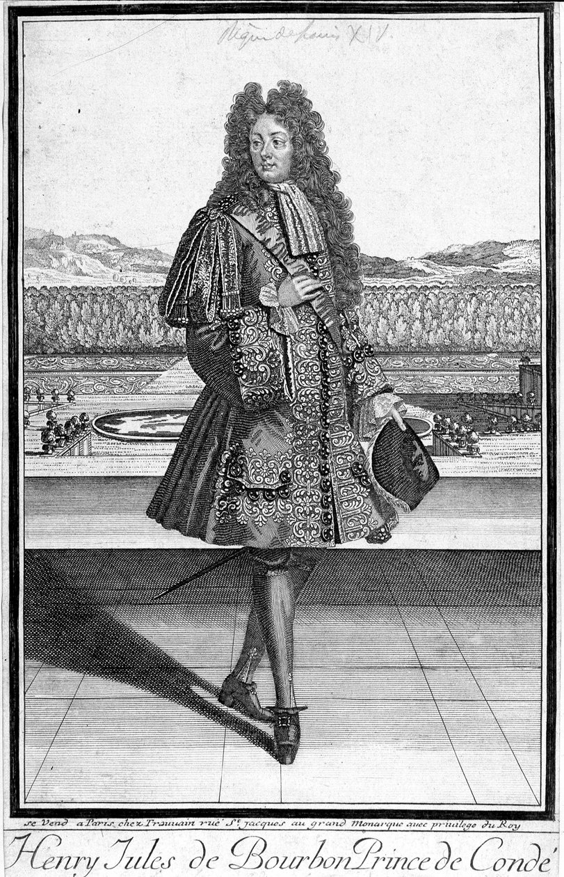 Retrato de Henri Jules de Bourbon, Príncipe de Conde (Henri-Jules de Bourbon-Conde) (1643-1709). de Unknown artist