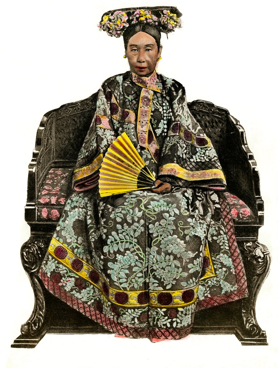 Retrato do Impresso da China Tseu Olá (1834 -1908) Cixi (ou Ts