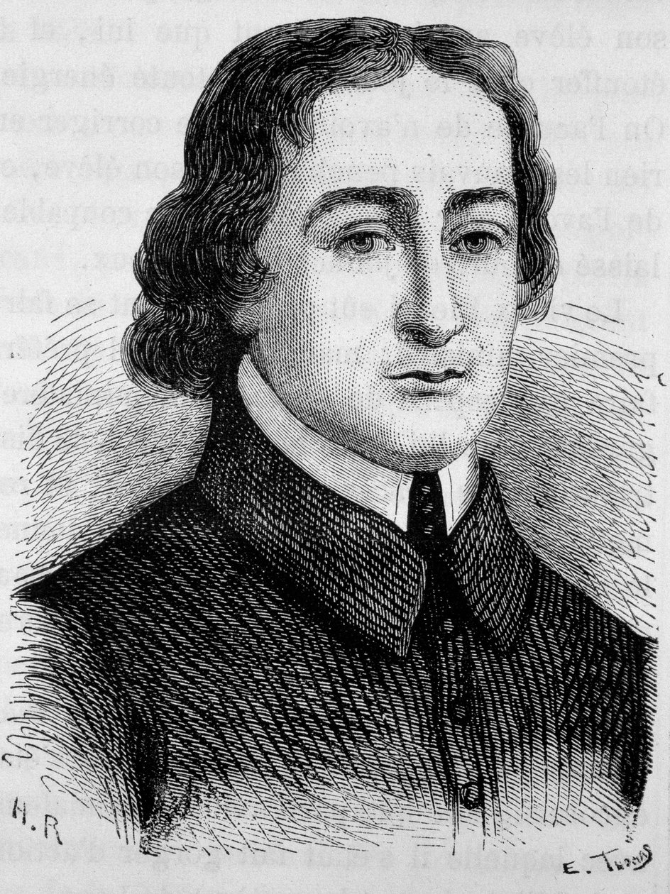 Retrato de Jean Baptiste (Jean-Baptiste) Massillon (1663 - 1742). Gravura do final do século XIX em "Histoire de France" de H. Martin. de Unknown artist