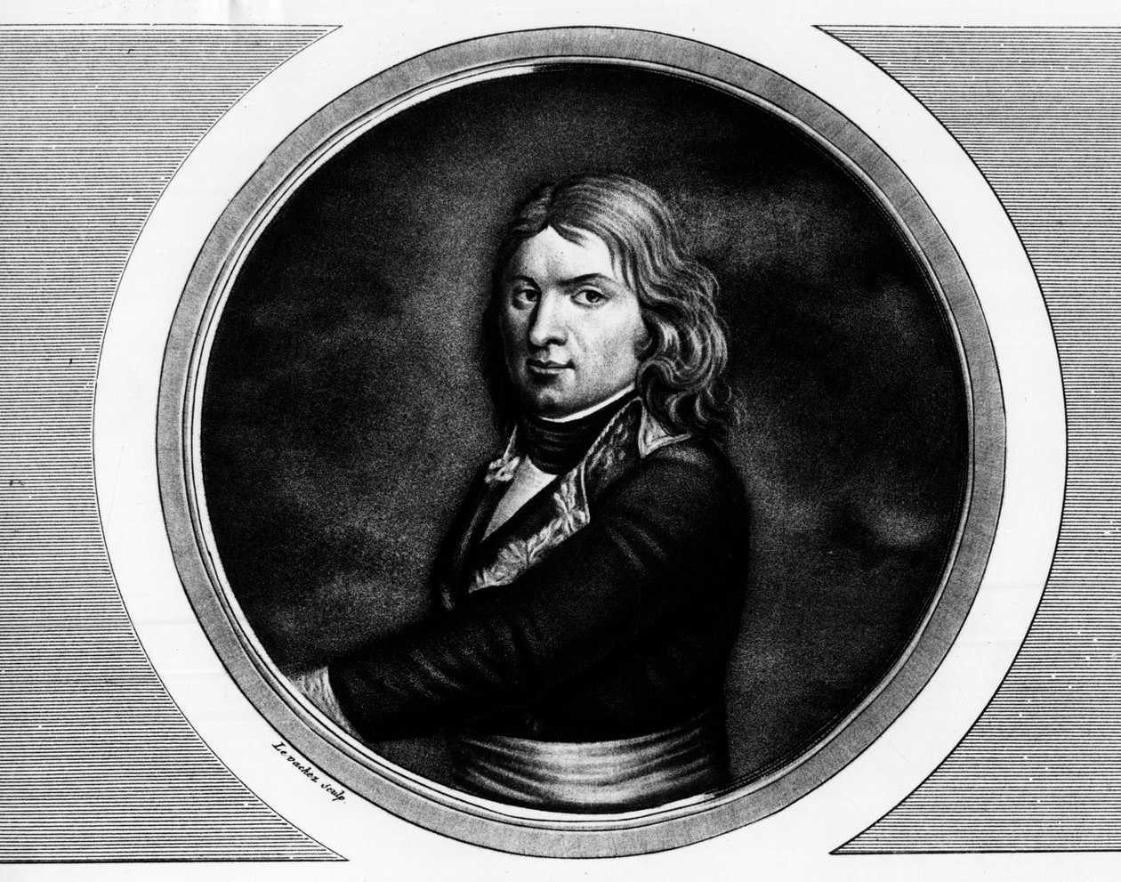 Retrato de Jean Etienne Championet, general francais (1762-1800). Gravura em "Colecção completa de pinturas históricas da revolução francesa, em três volumes". 1804. de Unknown artist
