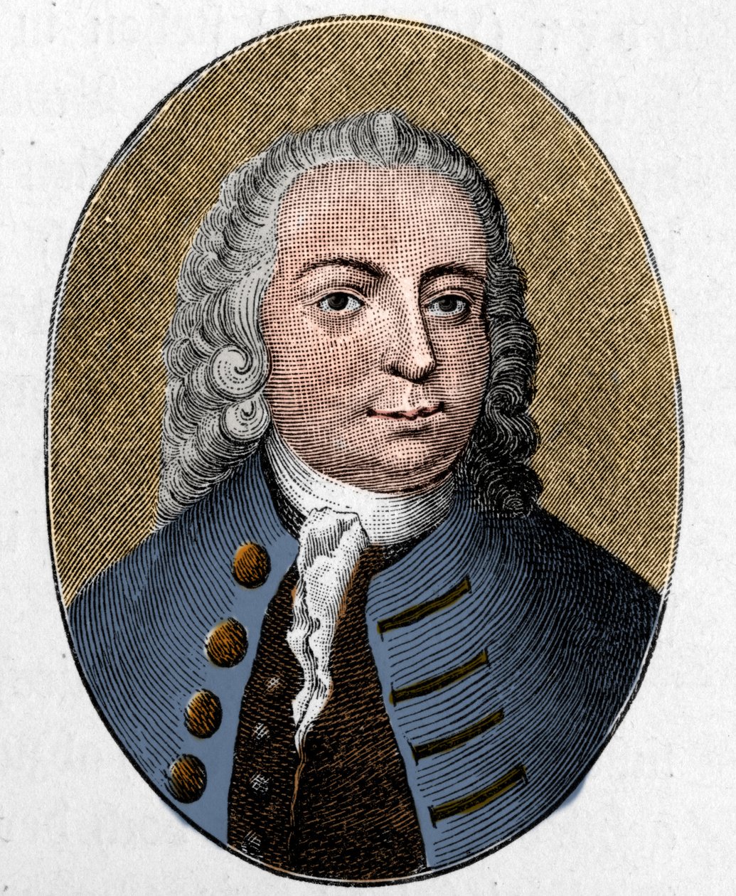 Retrato de Johann Christian Gunther. Poeta alemão (1695 - 1723). Gravura. de Unknown artist
