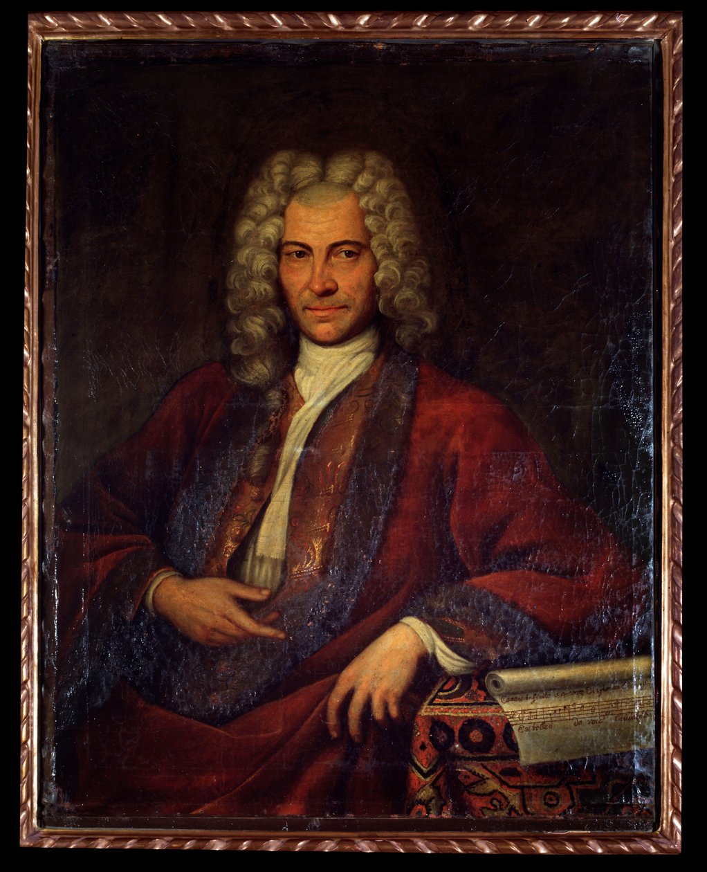 Retrato de Johann Joseph Fux, compositor austríaco, teórico da música e pedagogo (pintura de Unknown artist