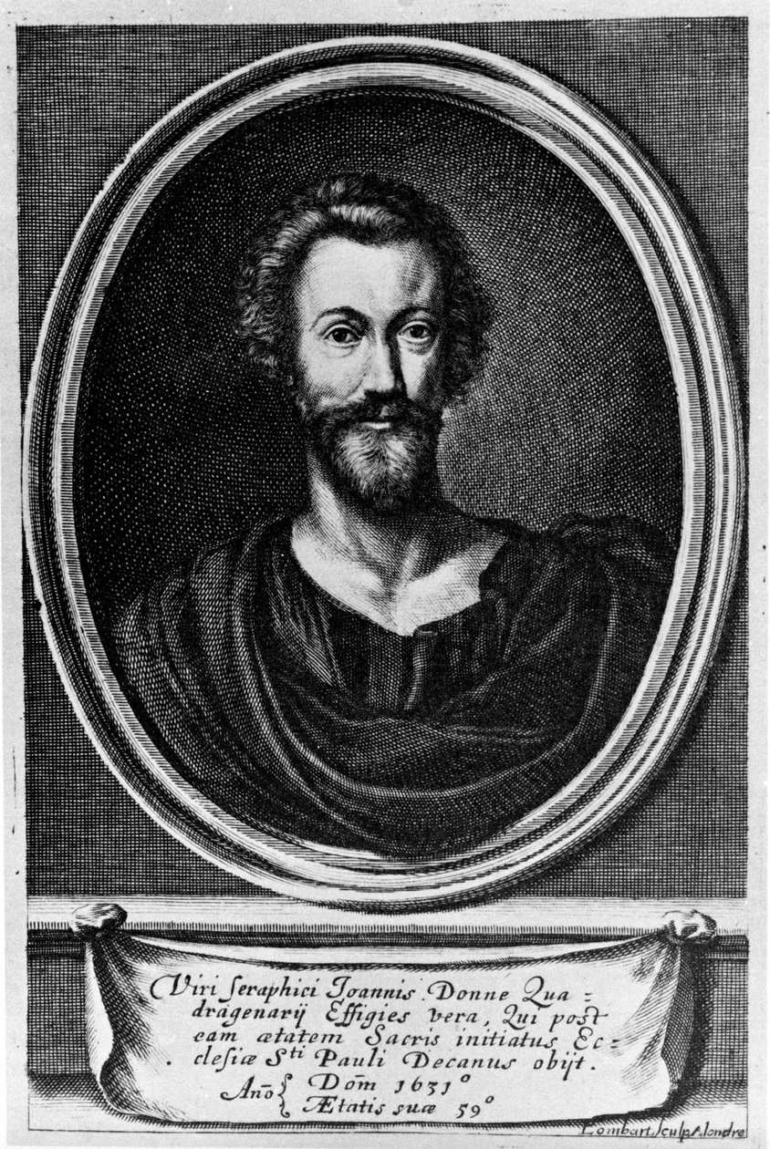 Retrato de John Donne (1572-1631) Poeta inglês. de Unknown artist