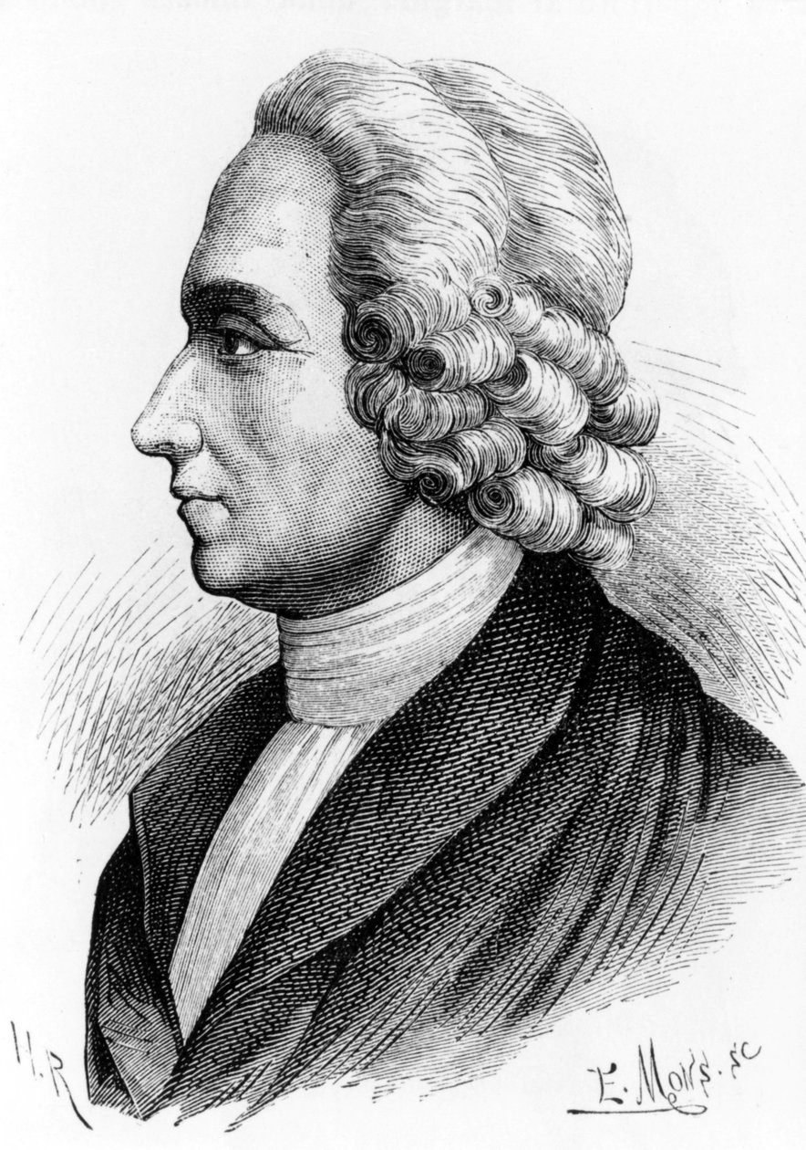 Retrato de Joseph Priestley (1733 - 1804), químico e teólogo britânico. Gravura do século XIX. de Unknown artist