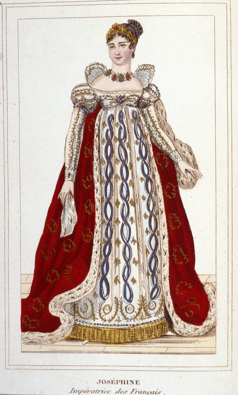 Retrato de Joséphine de Beauharnais Bonaparte (1763 - 1814), Imperador da Gravura Francesa de 1830 de Unknown artist
