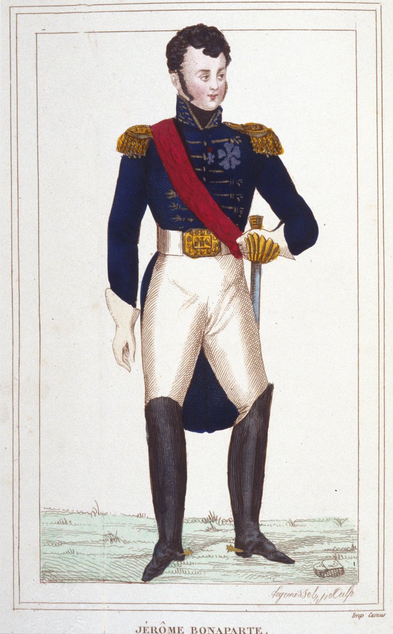 Retrato de Jêrome Bonaparte 1784-1860 gravura de 1830 de Unknown artist