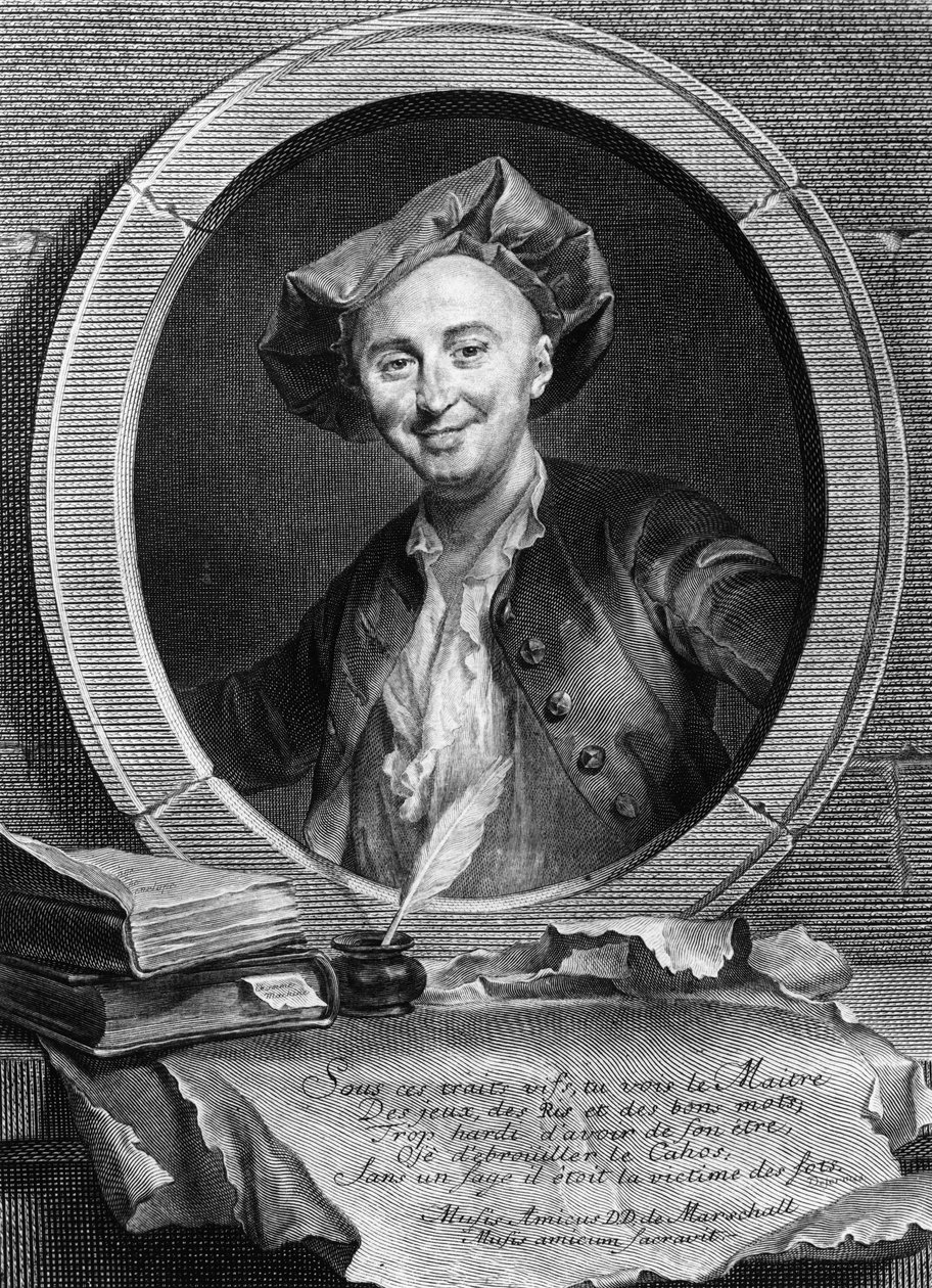 Retrato de Julien Offray de La Mettrie (1709 - 1751) Médico e filósofo francês. de Unknown artist