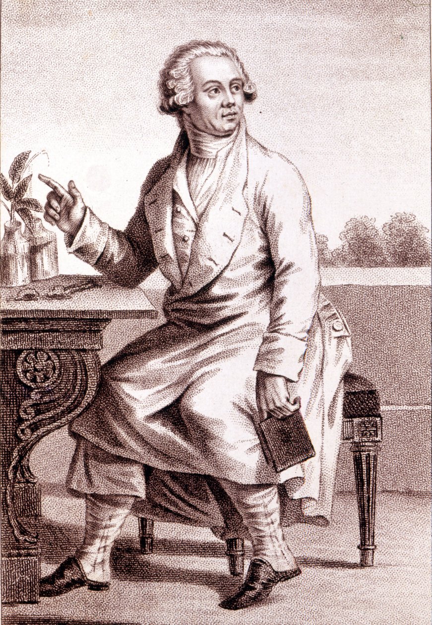 Retrato de Lavoisier (1743-1794). de Unknown artist