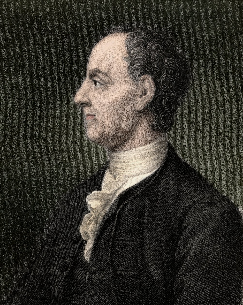 Retrato de Leon (Leonhard) Euler (1707-1783), matemático suíço - gravura - século XIX de Unknown artist