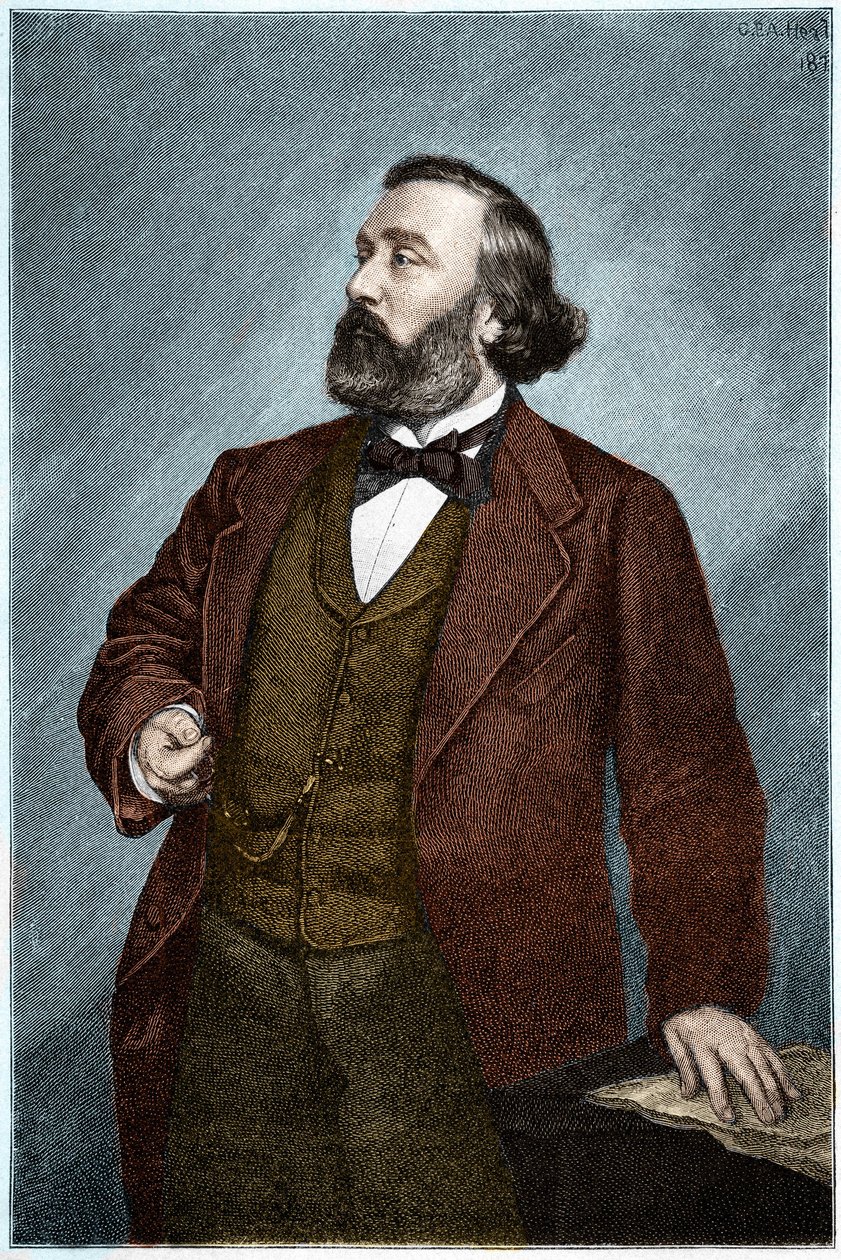 Retrato de Leon Gambetta (1838-1882), político francês. de Unknown artist
