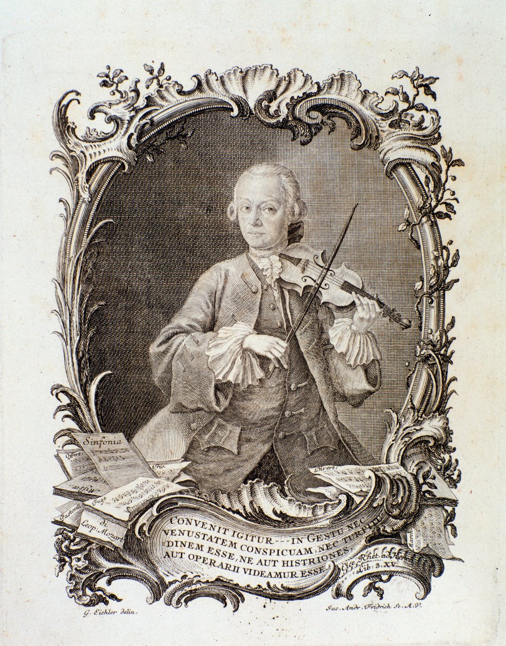 Retrato de Leopold Mozart (gravura de Unknown artist