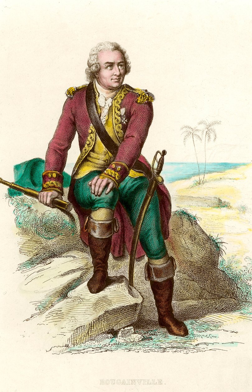 Retrato de Louis Antoine, Conde de Bougainville (1729 - 1811) Navegador francês. Gravura do século XIX. Col. Vai. de Unknown artist
