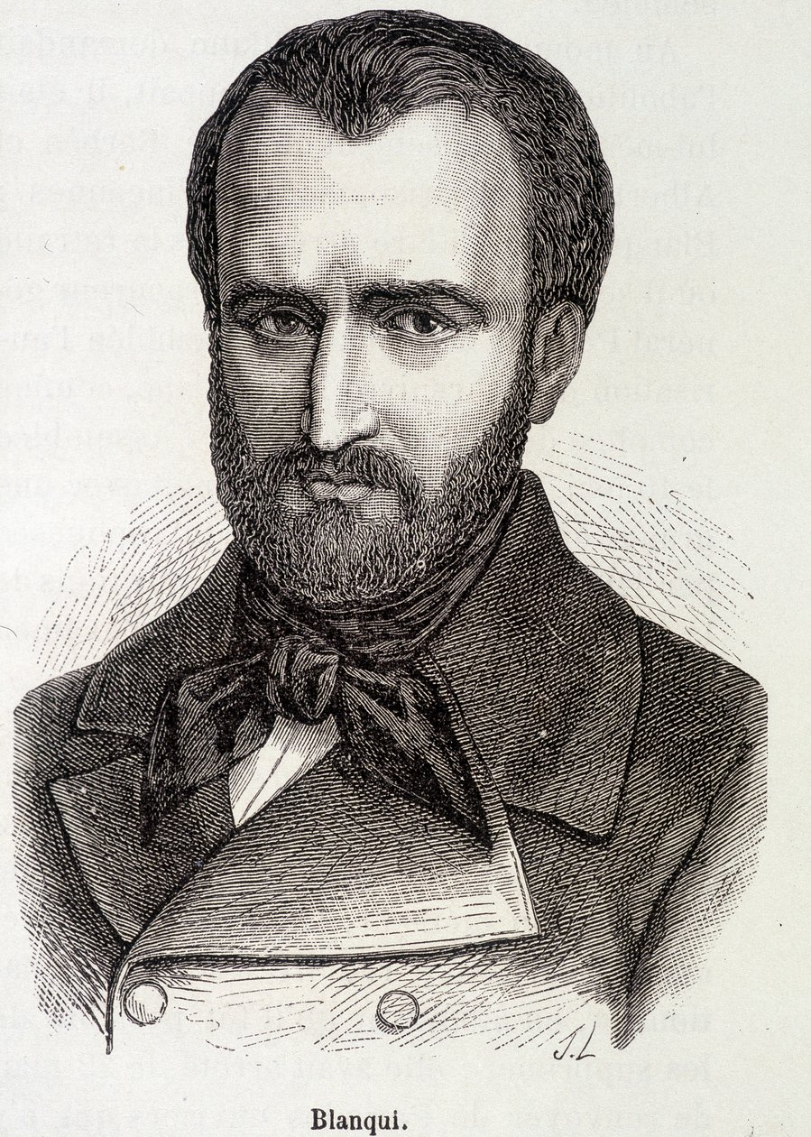 Retrato de Louis Auguste (Louis-Auguste) Blanqui (1805-1881) Socialista francês e teórico revolucionário de Unknown artist