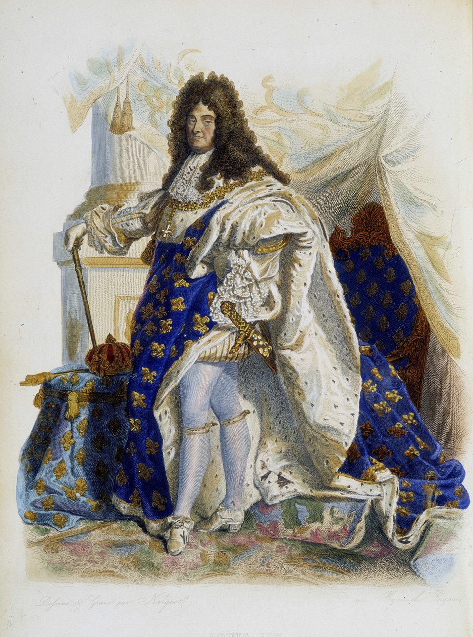 Retrato de Luís XIV (1638-1715) - em "Le Plutarque francais", de Mennechet de Unknown artist