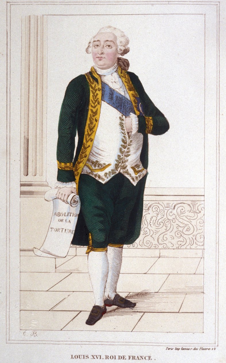 Retrato de Luís XVI (1754 - 1793) Gravura de 1830 de Unknown artist