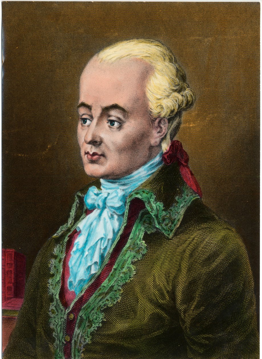 Retrato de Luc de Clapiers, Marquês de Vauvenargues (1715 - 1747), moralista francês. Gravura do século XVIII. Colecção privada. de Unknown artist