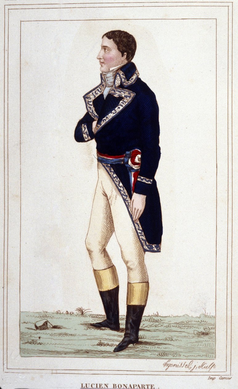 Retrato de Lucien Bonaparte (1775 -1840) gravura de 1830 de Unknown artist