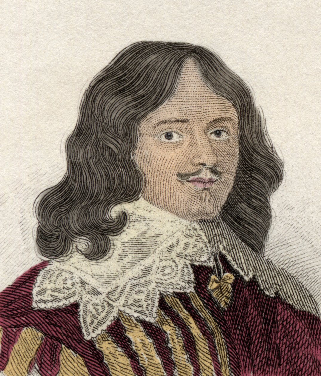 Retrato de Lucius Cary (cerca de 1610-1643), 2° Visconde Falkland, político, militar e escritor inglês. Gravura do século XIX. de Unknown artist