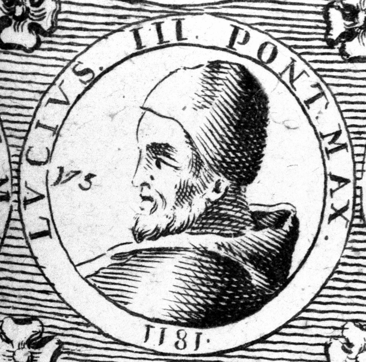 Retrato de Lucius III (? - 1185). de Unknown artist