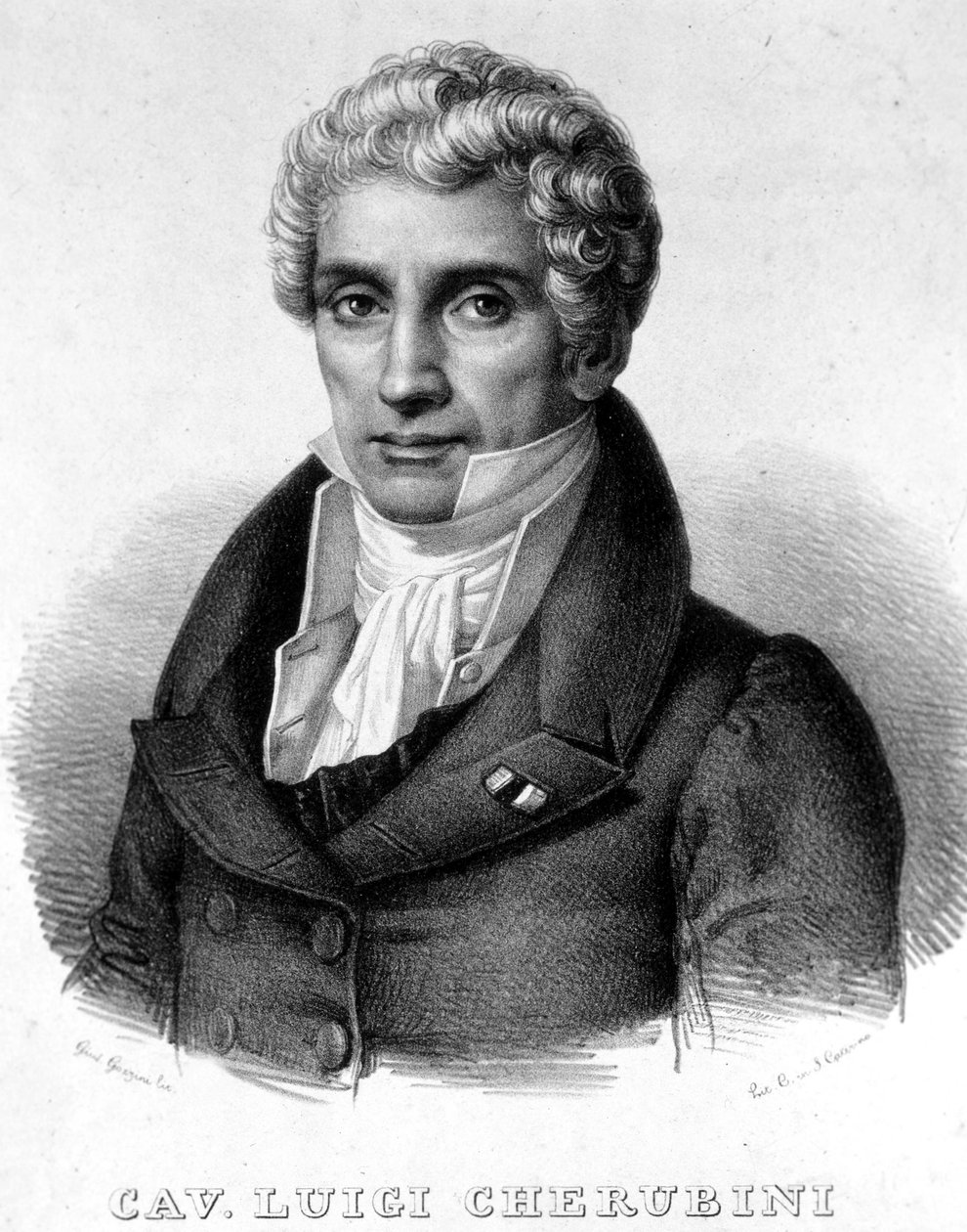 Retrato de Luigi Cherubini (1760-1842), compositor italiano. de Unknown artist