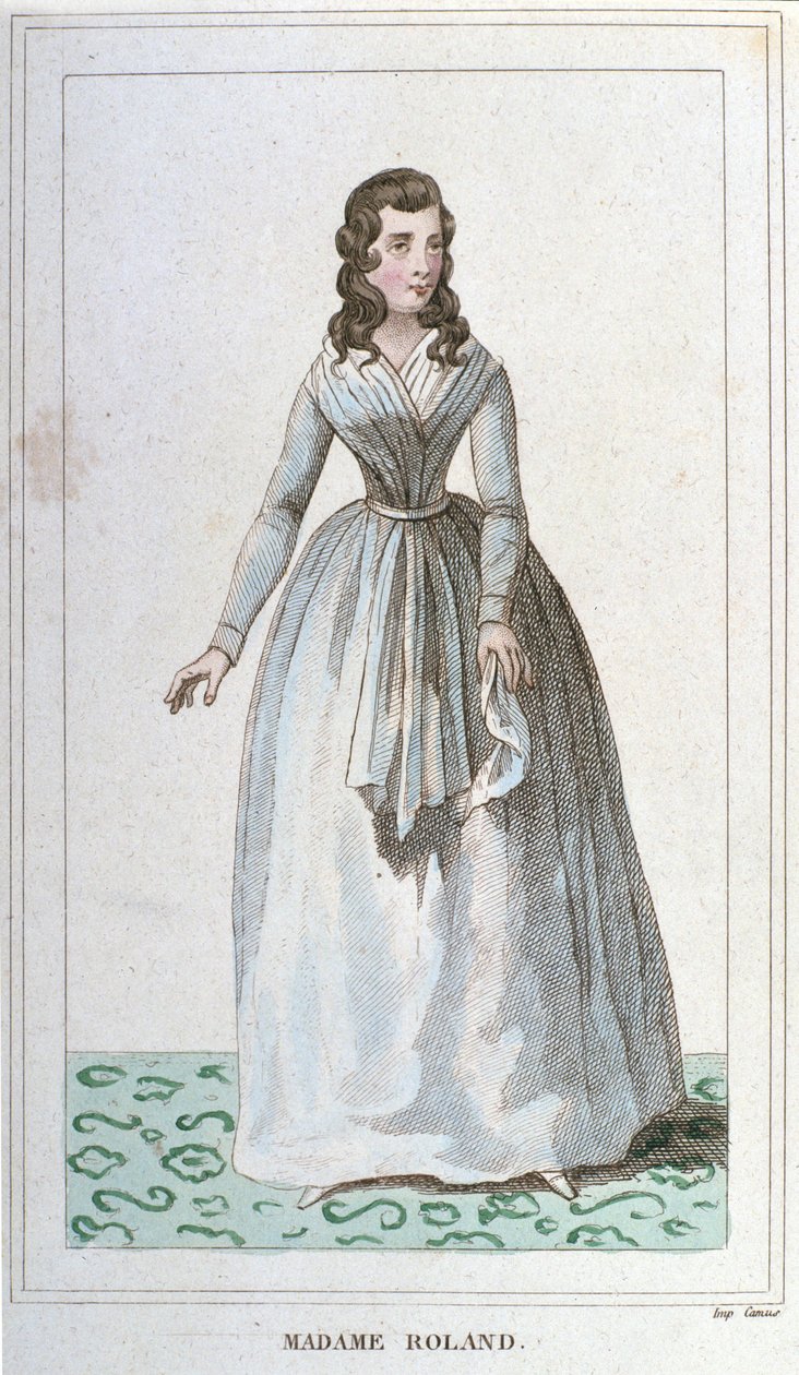 Retrato de Madame Roland, política francesa (1754 - 1793). de Unknown artist