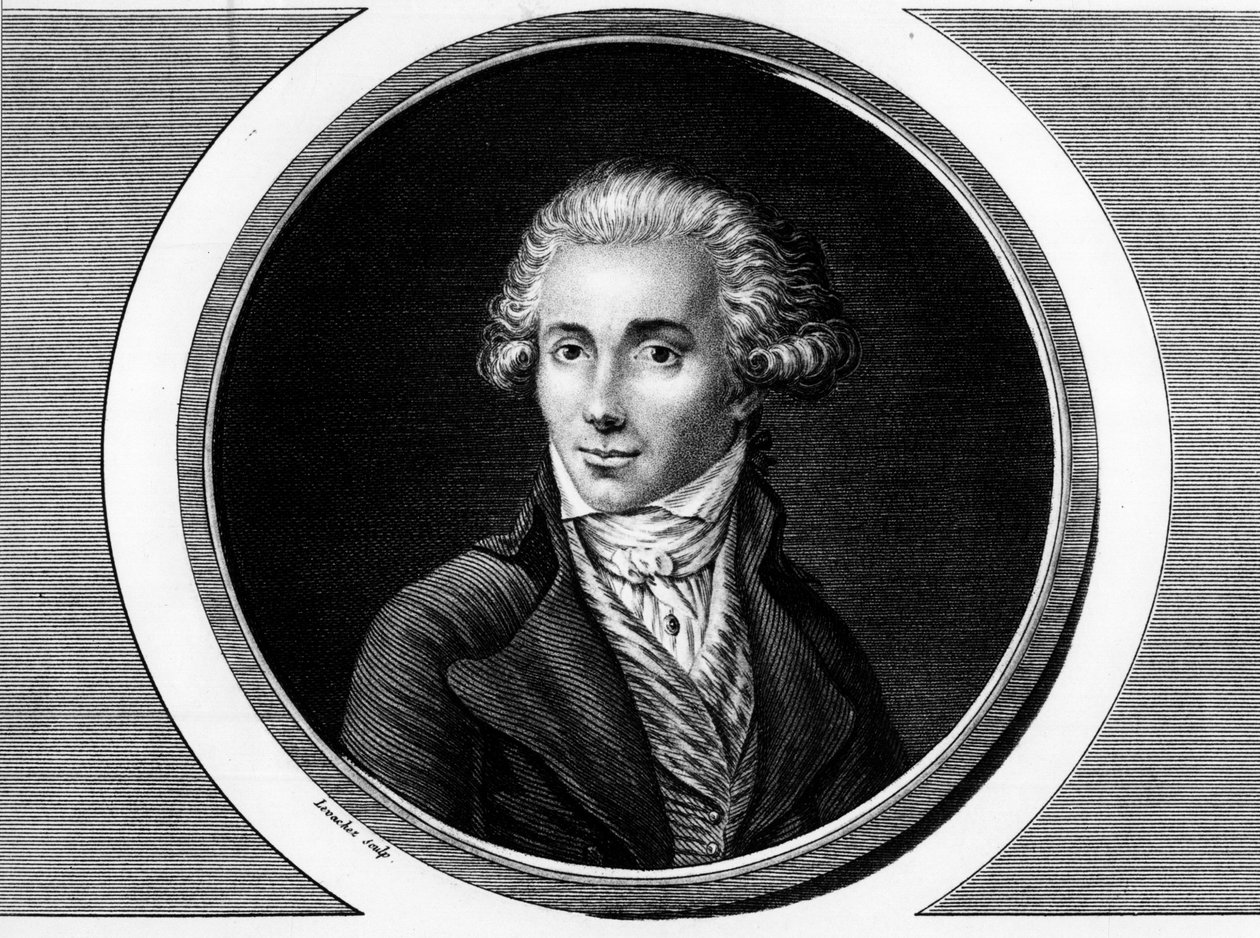 Retrato de Marguerite Elie Guadet, política francesa (1758-1794). Gravura em "Colecção completa de pinturas históricas da revolução francesa, em três volumes". 1804. de Unknown artist