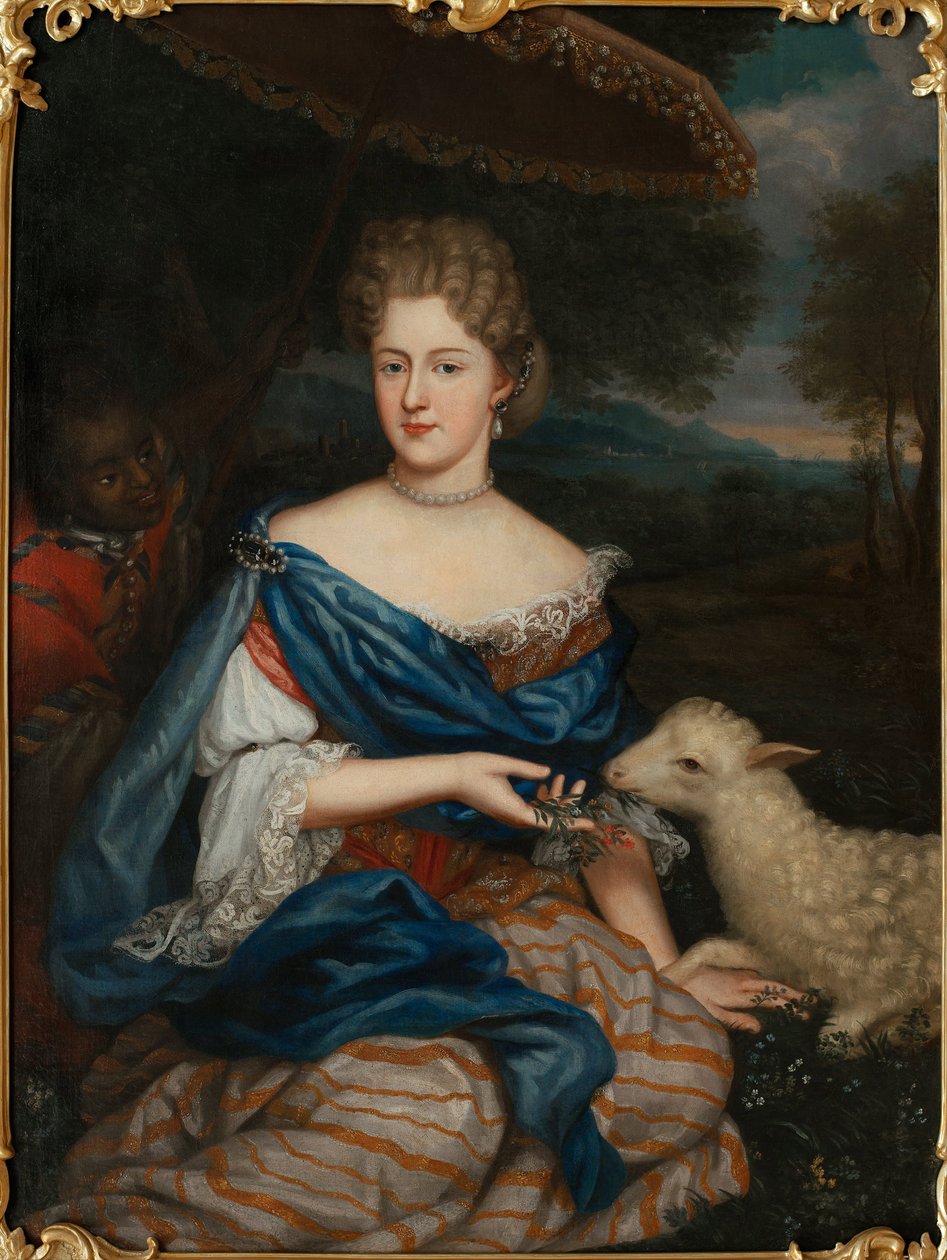 Retrato de Maria Karolina Sobieska (1697-1740) (Marie Charlotte Sobieska) - Anónima - ca 1730 - Óleo sobre tela - 150x123 - Museu do Palácio Wilanow de Unknown artist