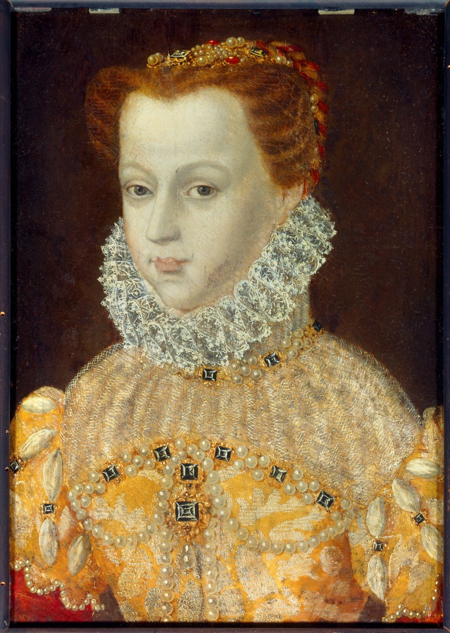 Retrato de Marie Stuart (1542-1587) Rainha de França e Escócia Pintura anónima do século XVI. Museu do Conde Chantilly de Unknown artist
