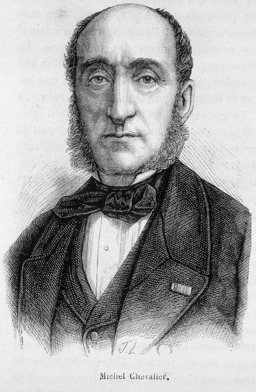 Retrato de Michel Chevalier (1806-1879), político e economista francês. de Unknown artist
