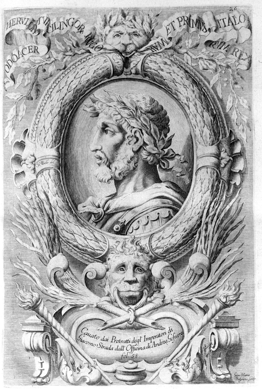 Retrato de Odoacre (433 - 493). de Unknown artist