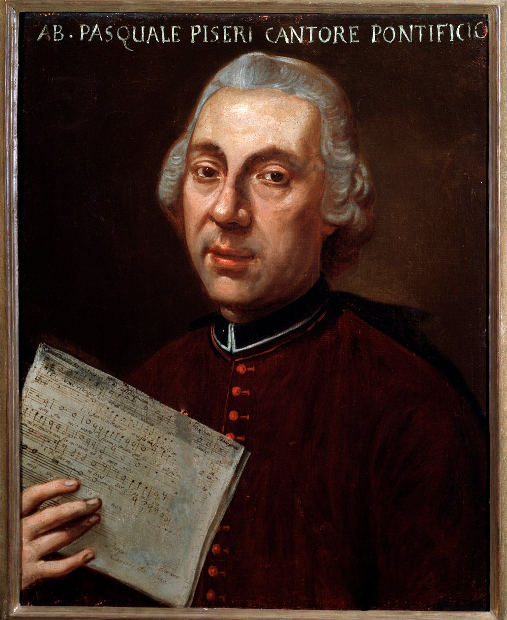 Retrato de Pasquale Piseri (Pisari) (1725-1778), compositor italiano Anônimo. Bolonha do século XVIII, museo musicale civico de Unknown artist