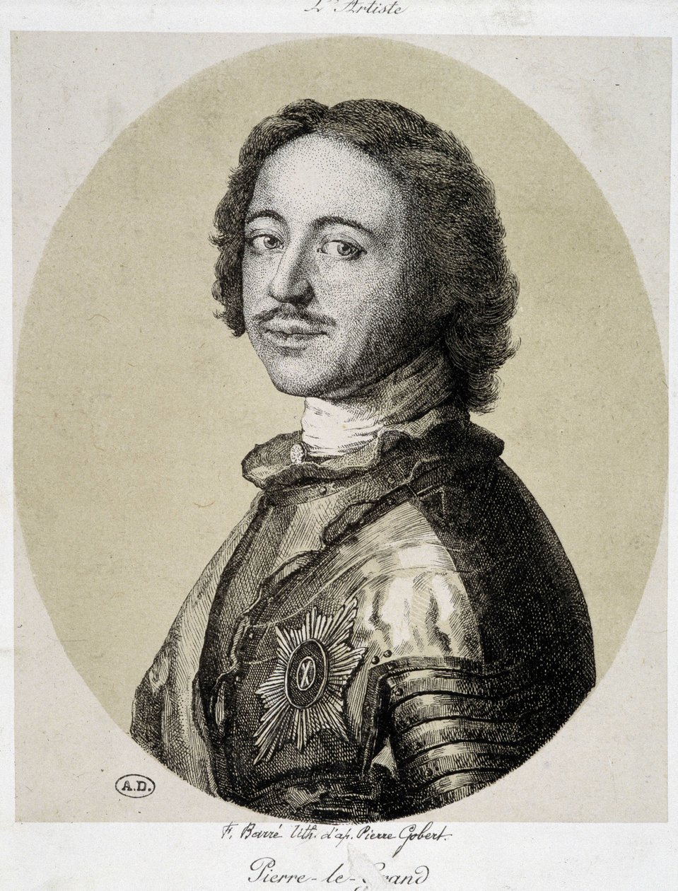 Retrato de Pierre Le Grand - gravura de Unknown artist