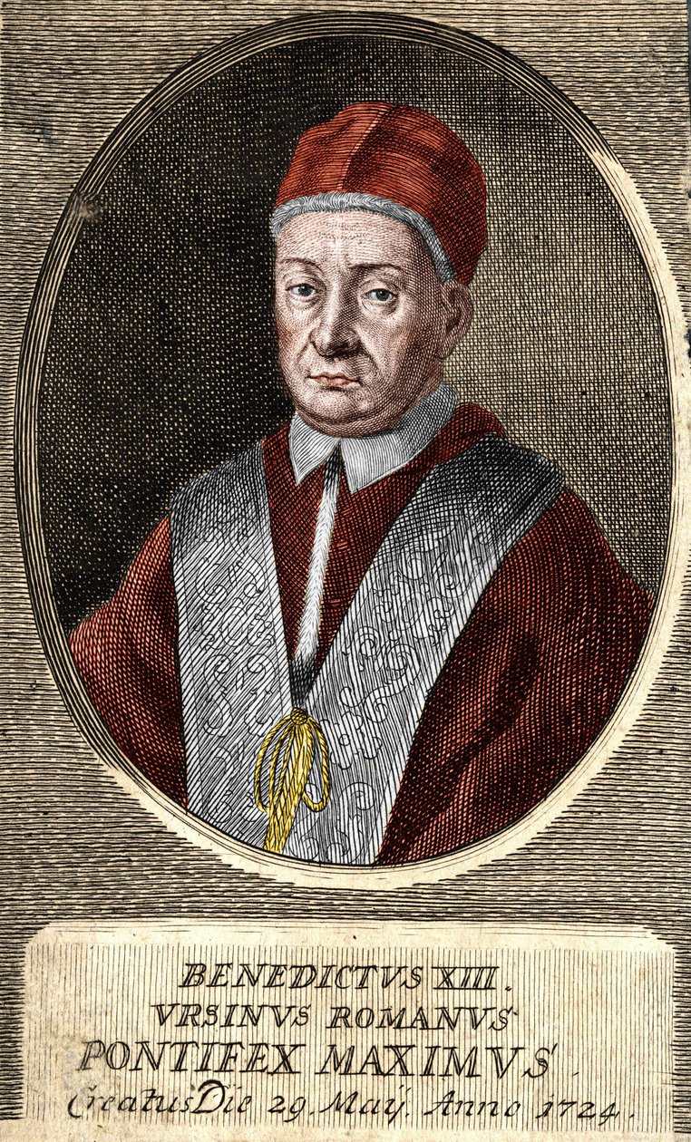 Retrato do Papa Bento XIII (Vincenzo Maria Orsini) (1649 - 1730), 243º papa. de Unknown artist