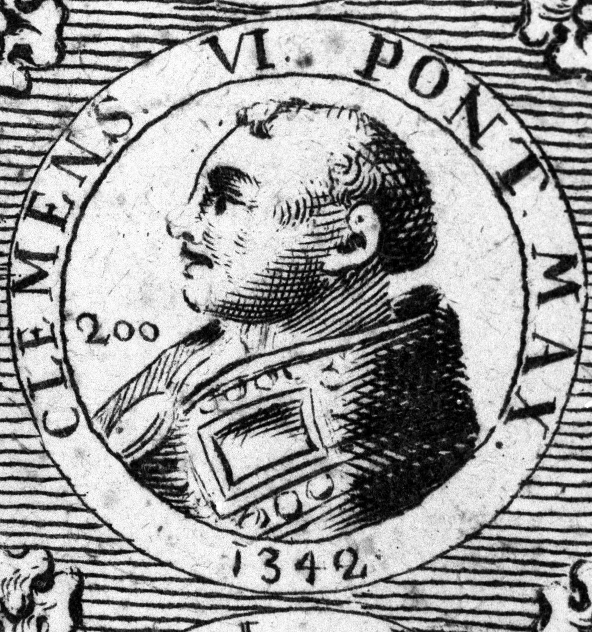 Retrato do Papa Clemente VI (1342-1352). de Unknown artist