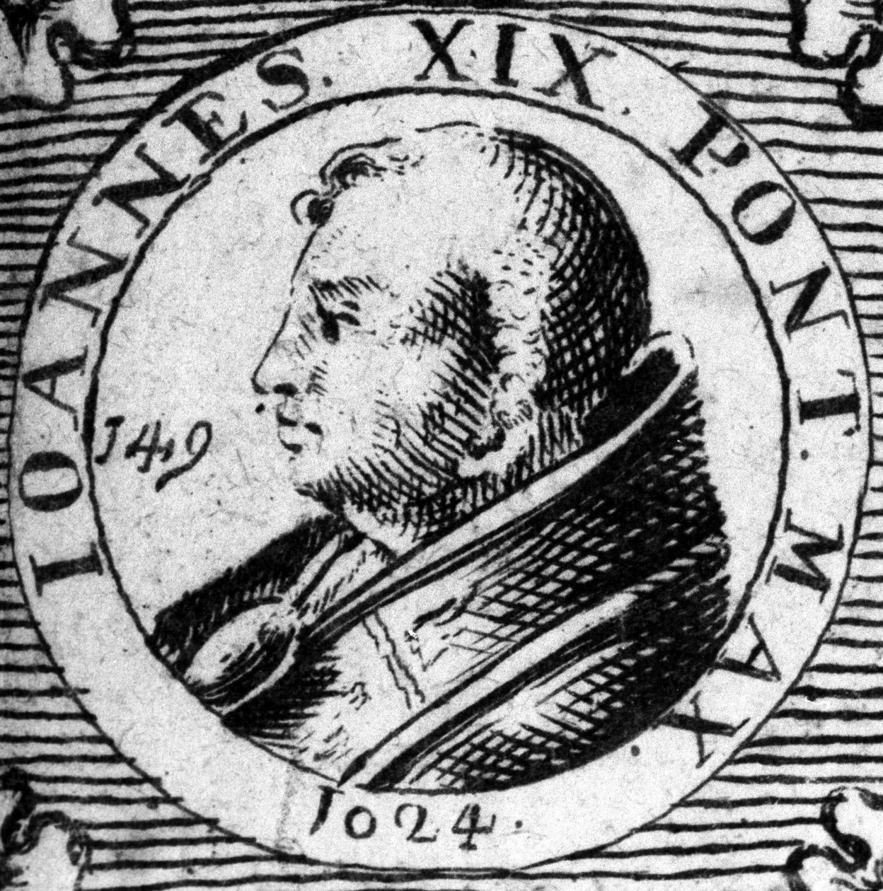 Retrato do Papa João XIX (1024-1032). de Unknown artist