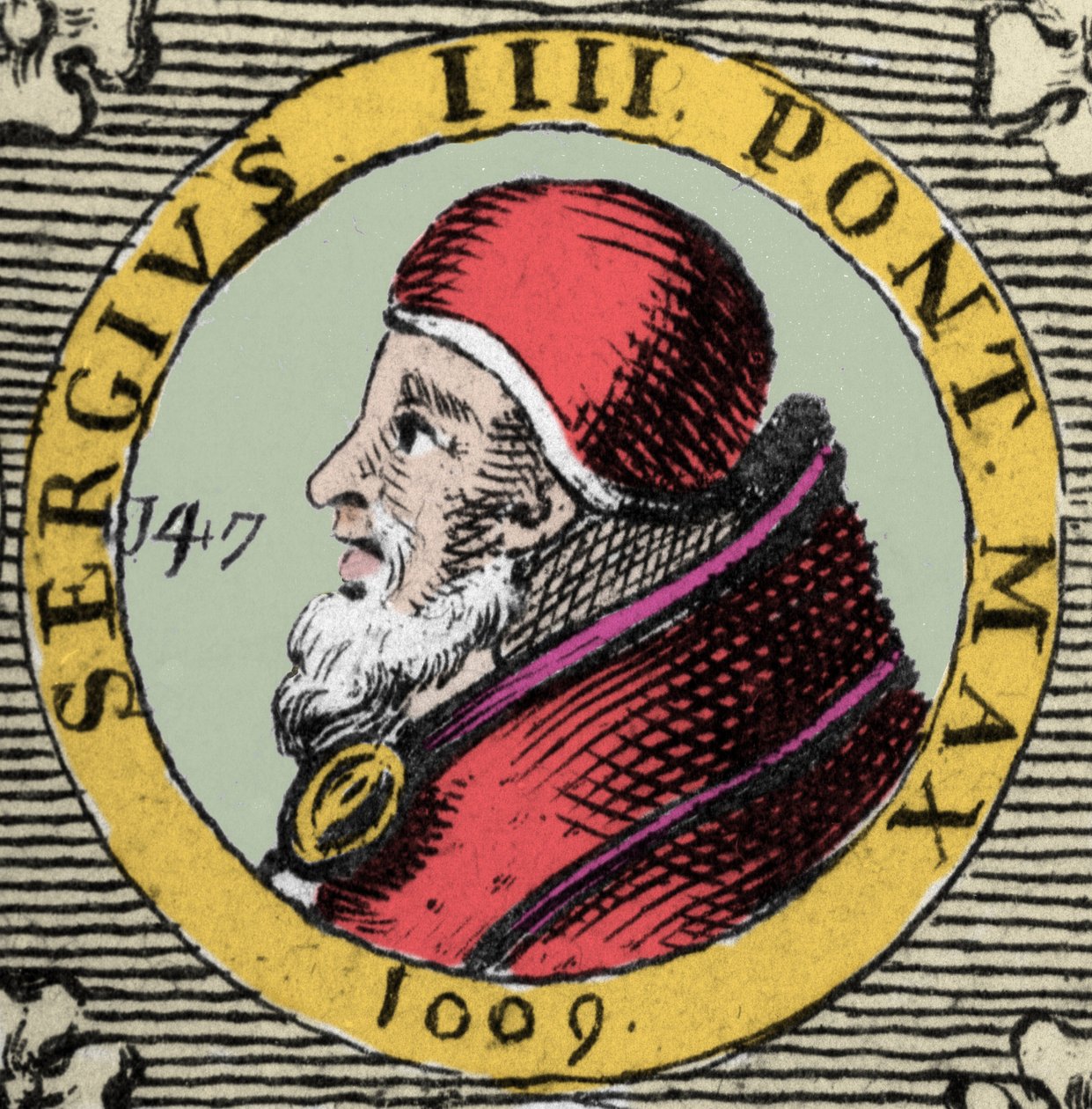 Retrato do Papa Sérgio IV ou Sérgio IV Sérgio IV. Século XI. de Unknown artist