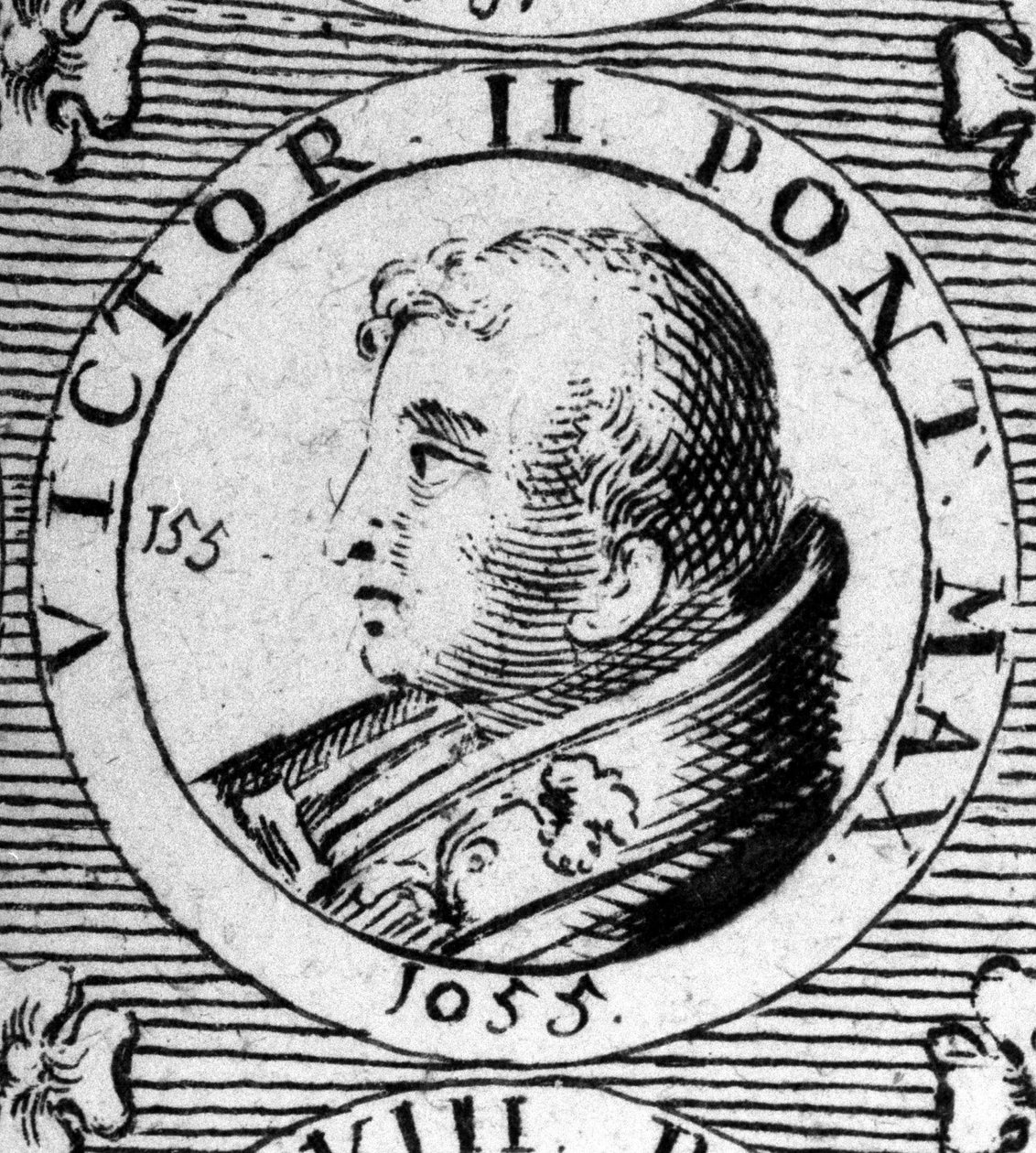 Retrato do Papa Victor II (ou Victor 2 morreu 1057). de Unknown artist