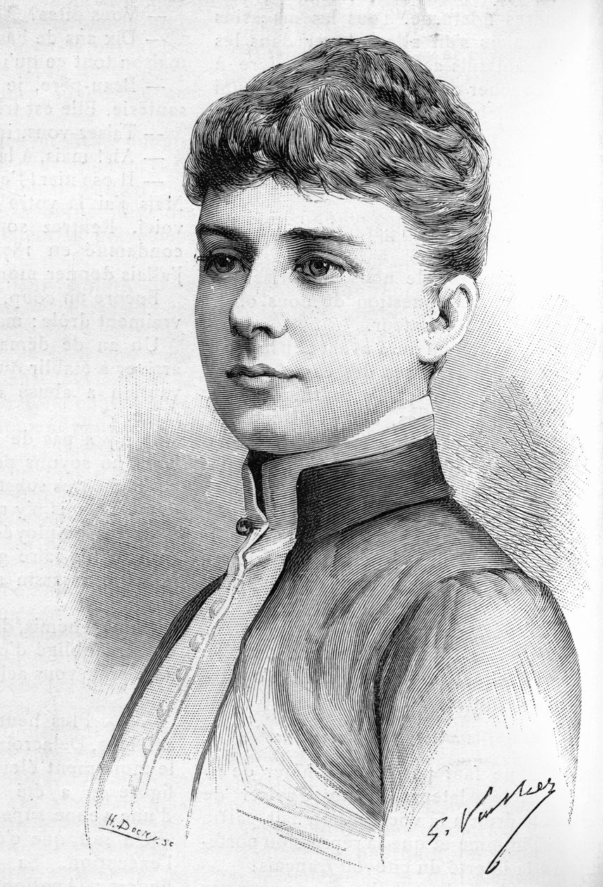 Retrato da Princesa Ebba Munck, esposa do Príncipe Oscar II da Suécia, em 1888. de Unknown artist