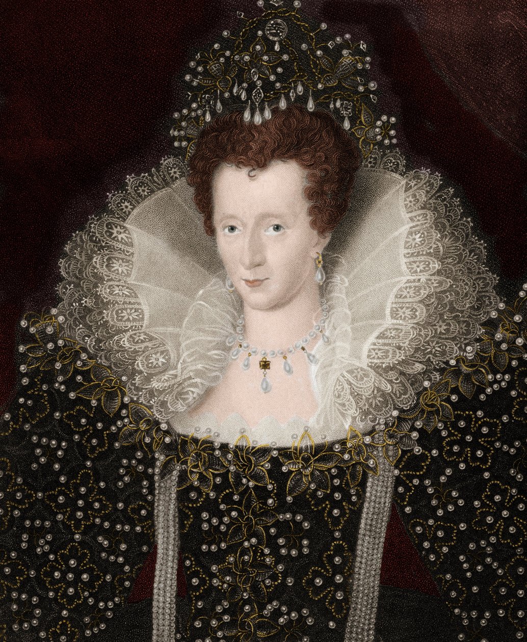 Retrato da Rainha Elizabeth Iere (Elizabeth) da Inglaterra (1533-1603) Elizabeth I de Unknown artist