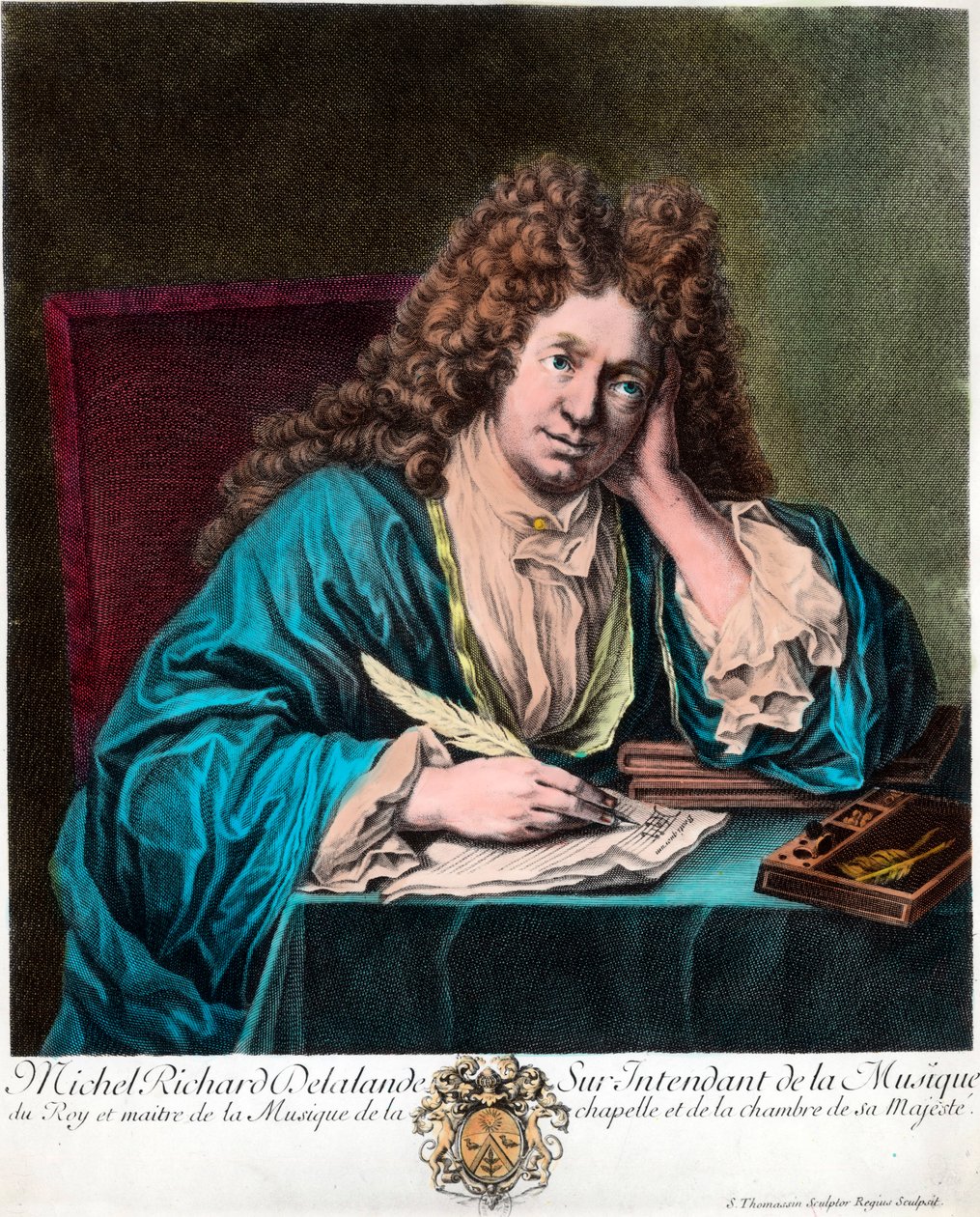Retrato de Richard Delalande, superintendente da Música do Rei, em Paris de Unknown artist