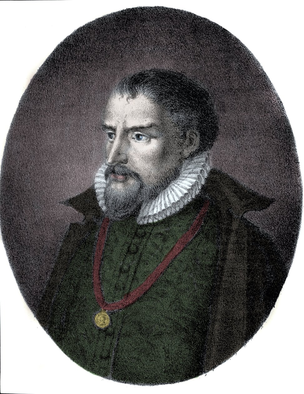 Retrato de Roland de Lassus (Orlandus ou Orlando di Lasso, cerca de 1531-1594), compositor franco-flamengo. de Unknown artist