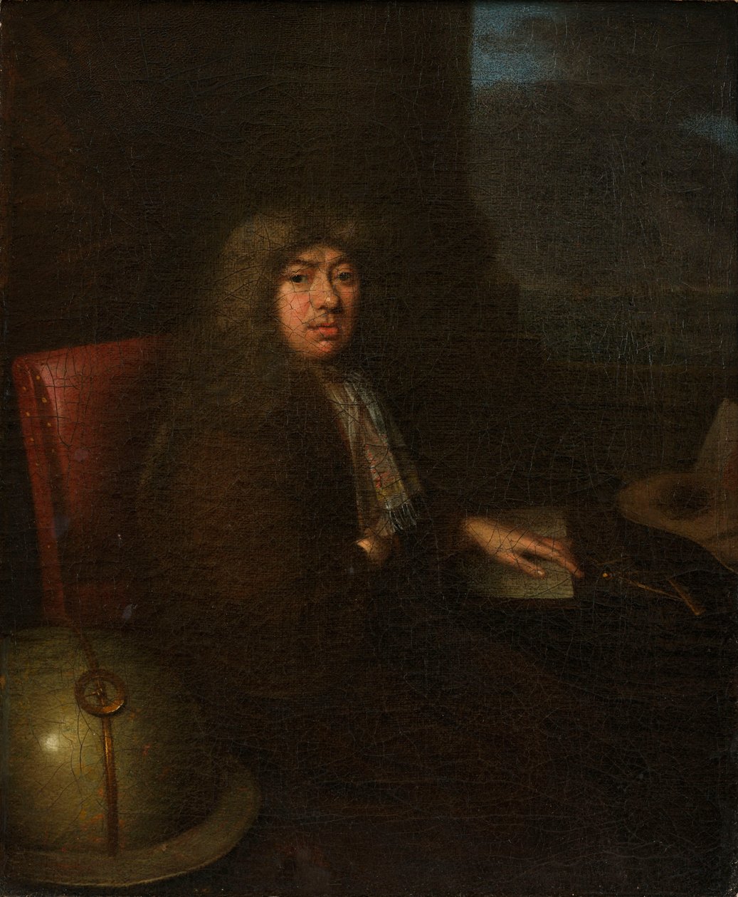 Retrato de Samuel Pepys Circa 1673, Artista Desconhecido (pintura) de Unknown artist