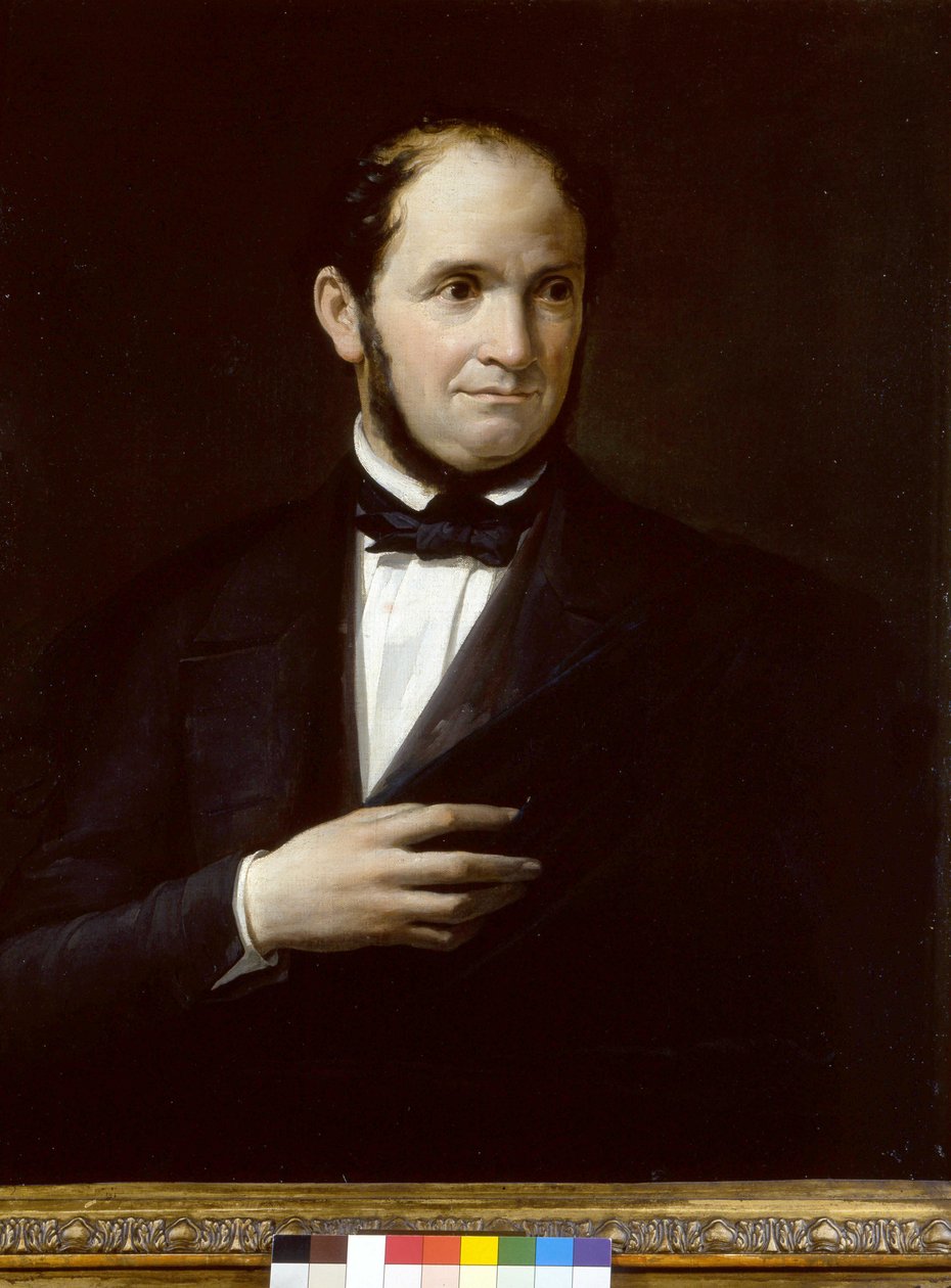 Retrato de Saverio Mercadante (1795-1870), compositor italiano, pintura anônima. Museo teatrale della scala, Milão de Unknown artist