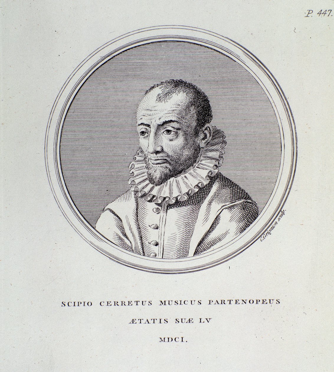 Retrato de Scipione Cerreto (gravura) de Unknown artist