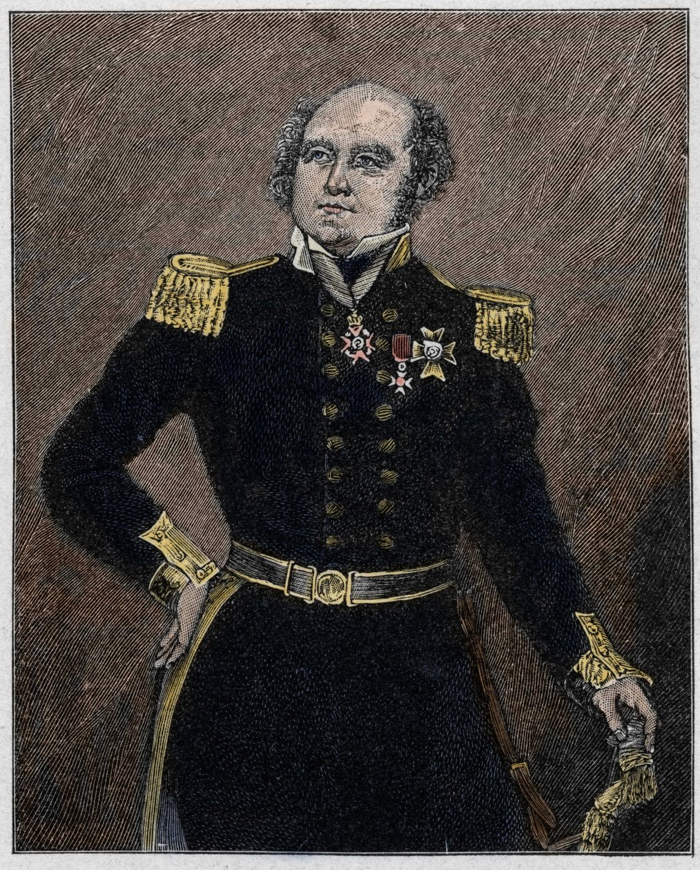 Retrato de Sir John Franklin (1786-1847), oficial da marinha e explorador britânico. de Unknown artist