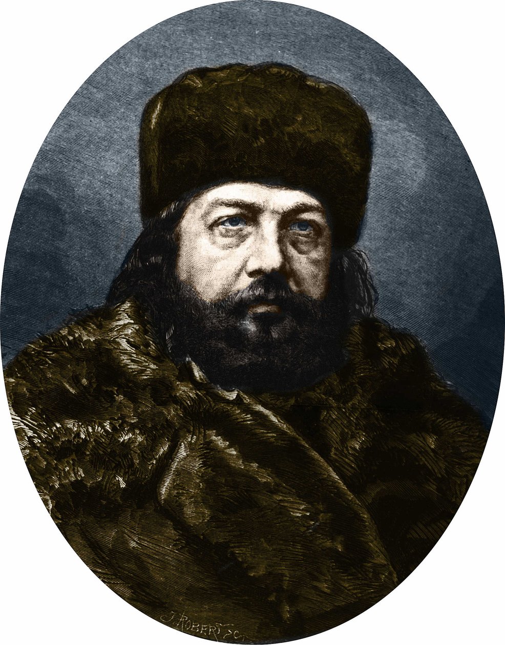 Retrato de Theophile Gautier, poeta, romancista e crítico de arte francês (1811-1872). de Unknown artist