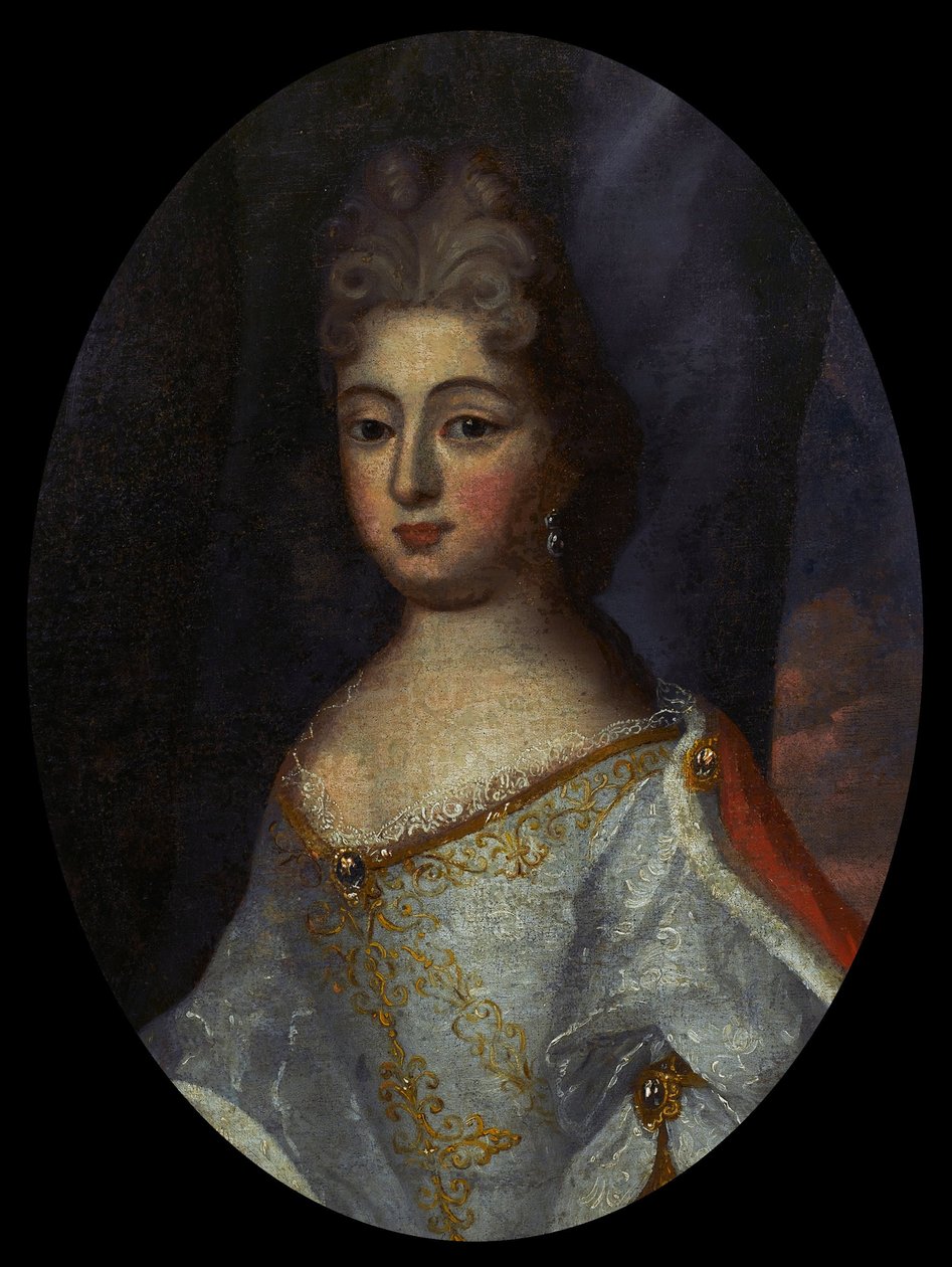 Retrato de Theresa Kunegunda Sobieska (1676-1730) (Therese Cunégonde Sobieska) - Anónimo - Fim do século 17 - Óleo sobre tela - 47x38 - Museu Palácio Wilanow de Unknown artist