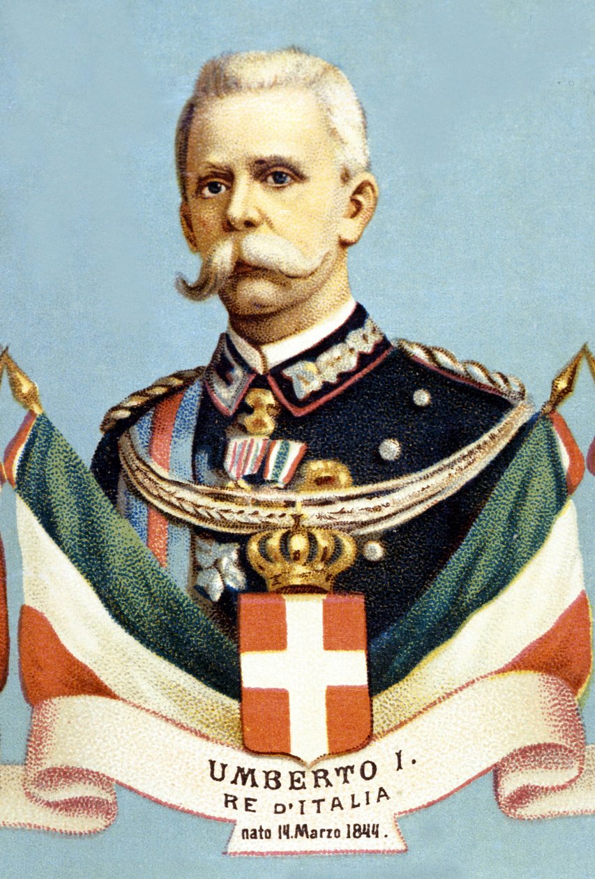 Retrato de Umberto 1º Rei da Itália (Humbert I de Unknown artist