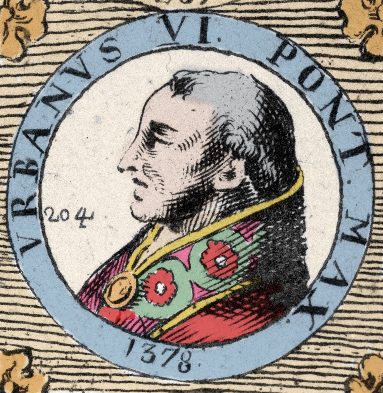 Retrato de Urbano VI (Bartolemeo Prignano) (Sexto Urbano VI) de Unknown artist